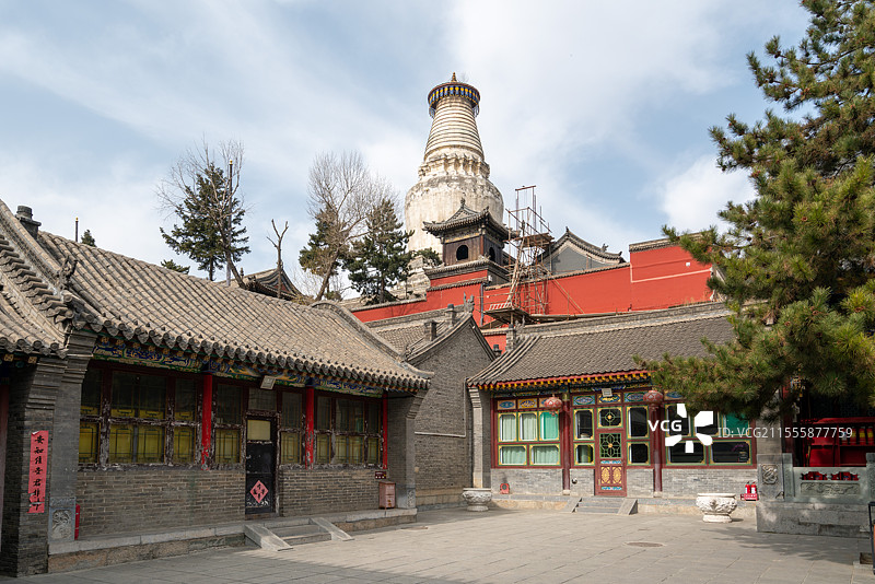 山西五台山寺庙建筑图片素材
