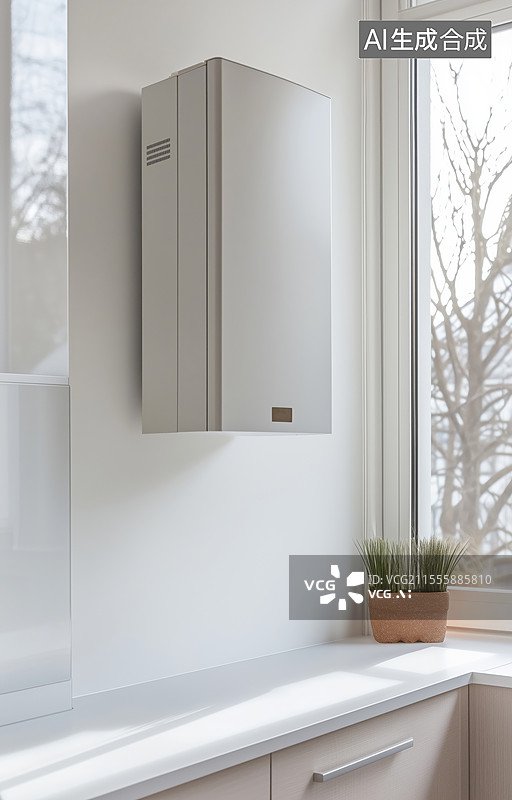 【AI数字艺术】室内热水器和灶台图片素材