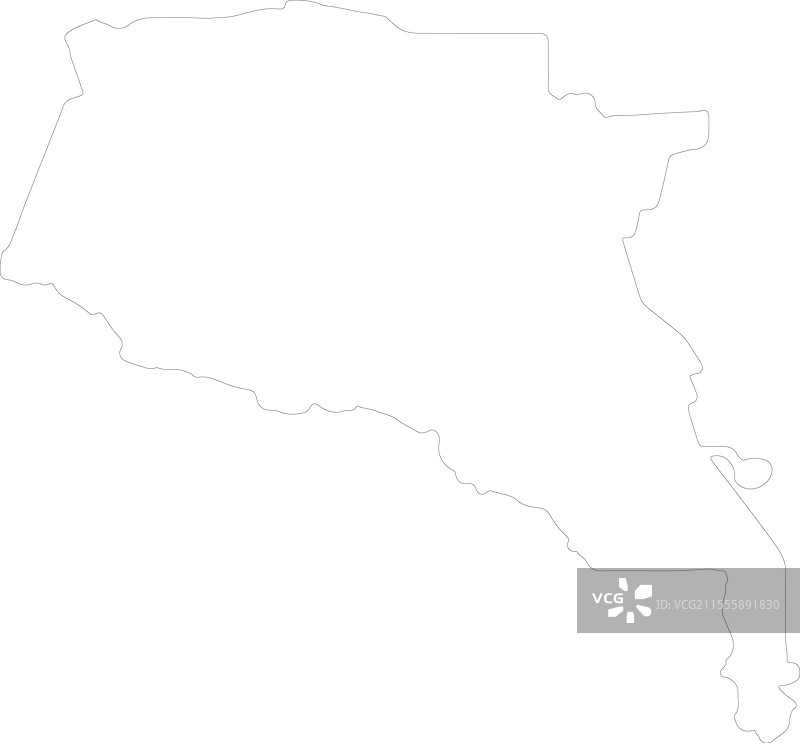 阿哈尔省土库曼斯坦轮廓地图图片素材