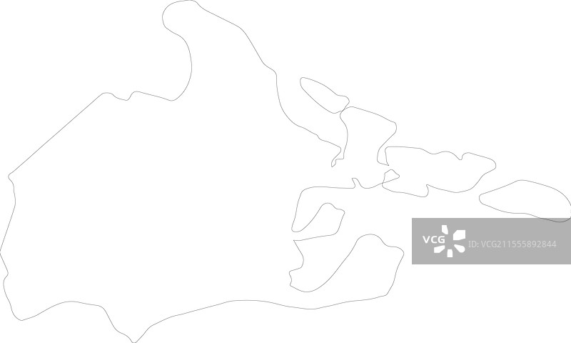 菲律宾阿尔拜省轮廓地图图片素材