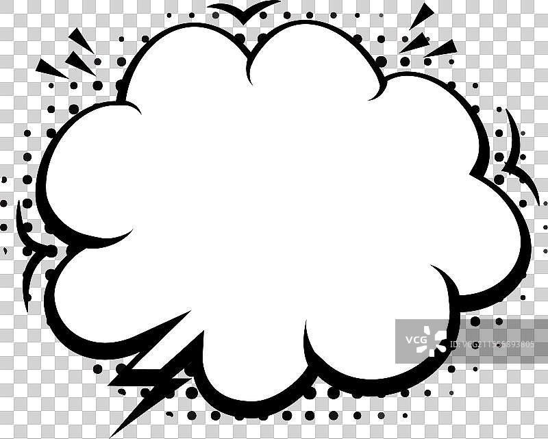 富有想象力的云朵形状的对话气泡图片素材