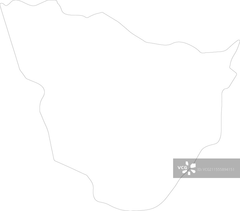 阿尔及利亚安纳巴轮廓地图图片素材
