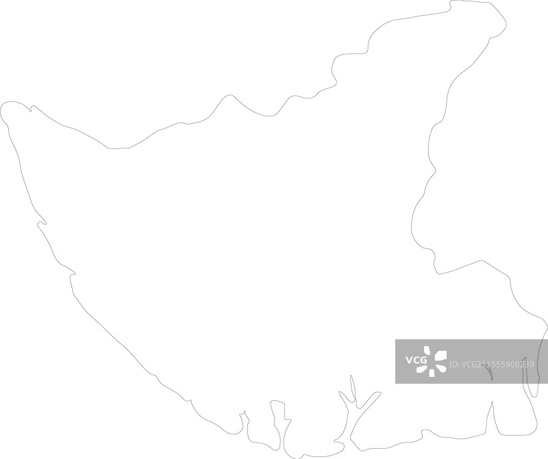 尼日利亚贝尔萨州轮廓地图图片素材