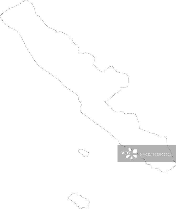 印尼本格kulu轮廓地图图片素材