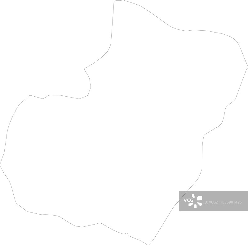 赤道几内亚比奥科岛轮廓地图图片素材