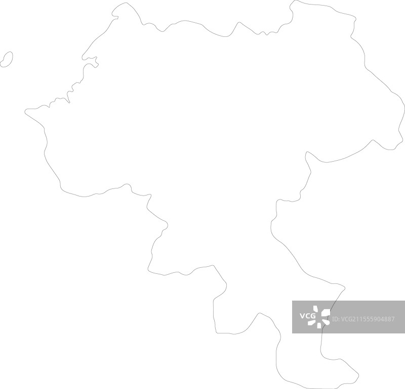 哥伦比亚考卡地区轮廓地图图片素材