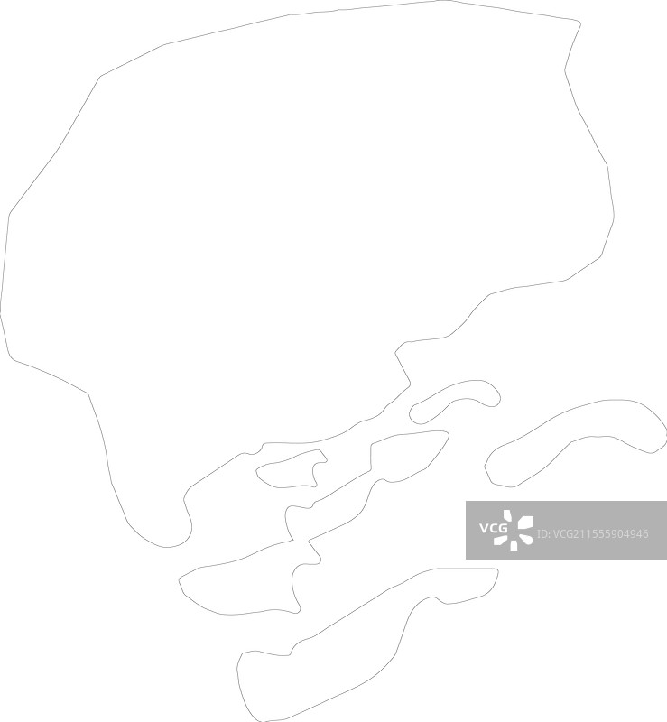 巴哈马中央安德罗斯轮廓地图图片素材