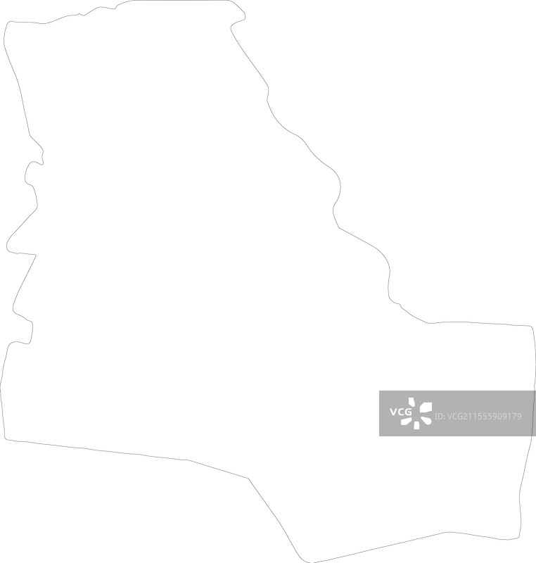 伊拉克迪卡尔地区轮廓地图图片素材