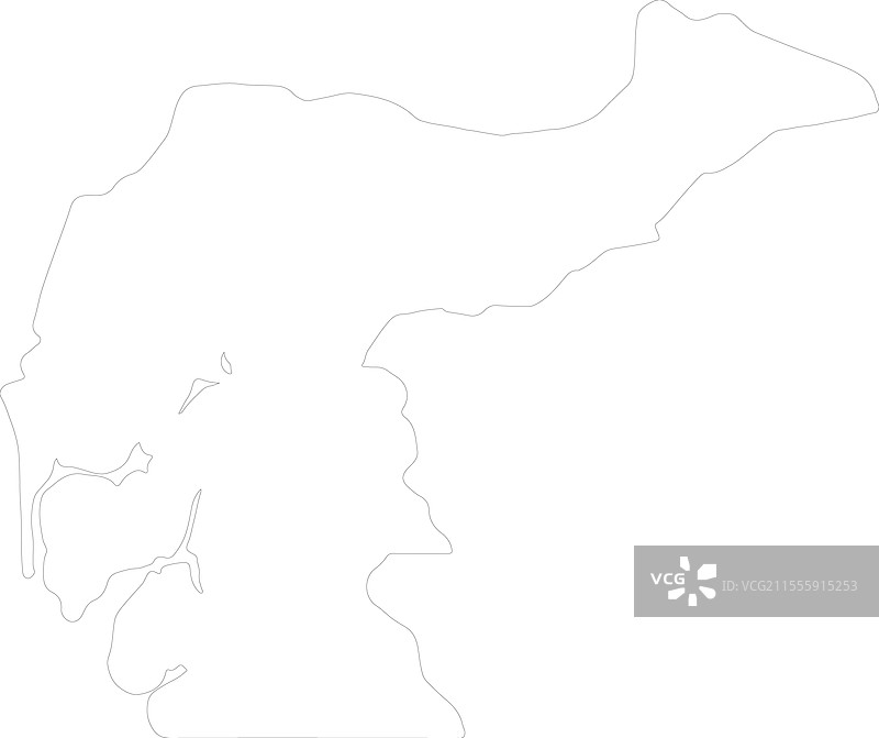 法蒂克，塞内加尔轮廓地图图片素材