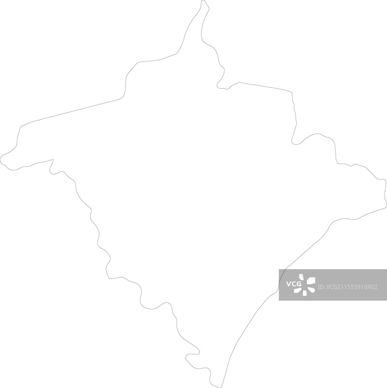 毛里塔尼亚的戈尔戈尔轮廓地图图片素材