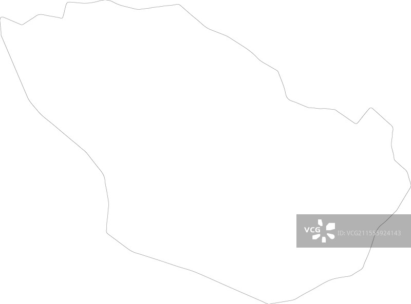 乌干达金贾地区轮廓地图图片素材