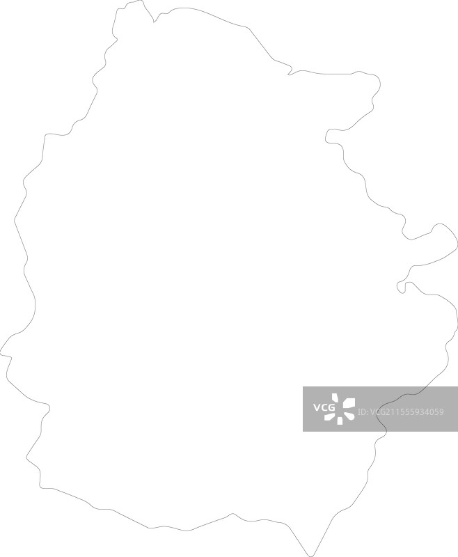 西班牙卢戈轮廓地图图片素材