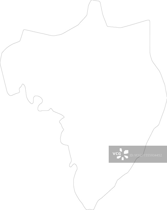 几内亚马肯塔轮廓地图图片素材