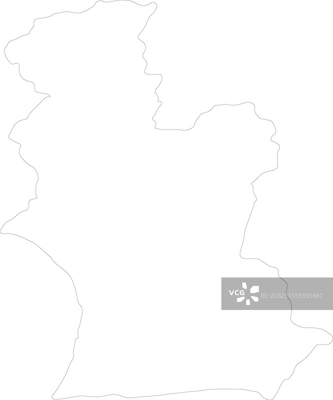 新西兰马纳瓦图-旺格努伊轮廓地图图片素材