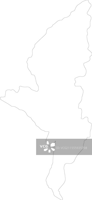 津巴布韦马尼卡兰德轮廓地图图片素材