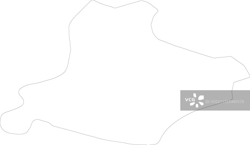 突尼斯莫纳斯提尔轮廓地图图片素材