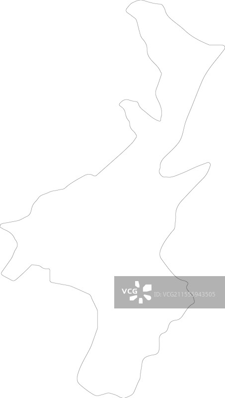 布隆迪穆因加地区轮廓地图图片素材