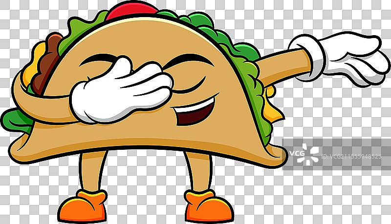 跳舞的塔可角色卡通剪贴画图片素材