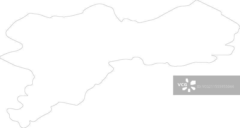 爱尔兰奥法利县轮廓地图图片素材