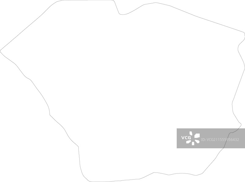 布基纳法索的乌达兰轮廓地图图片素材