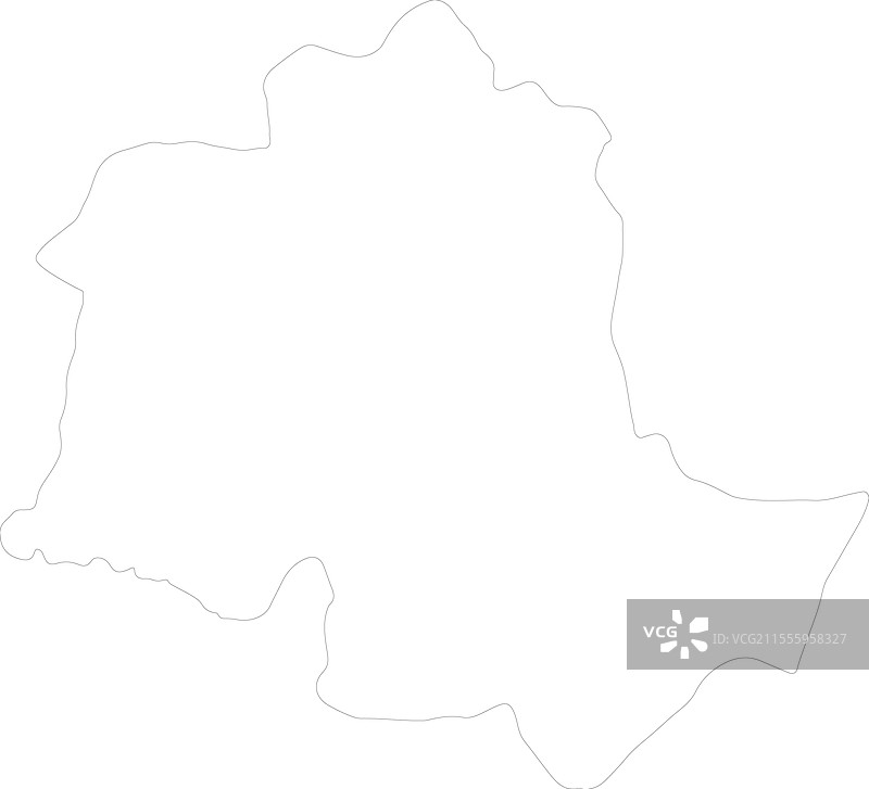 圭亚那波塔罗-西帕鲁尼地区轮廓地图图片素材