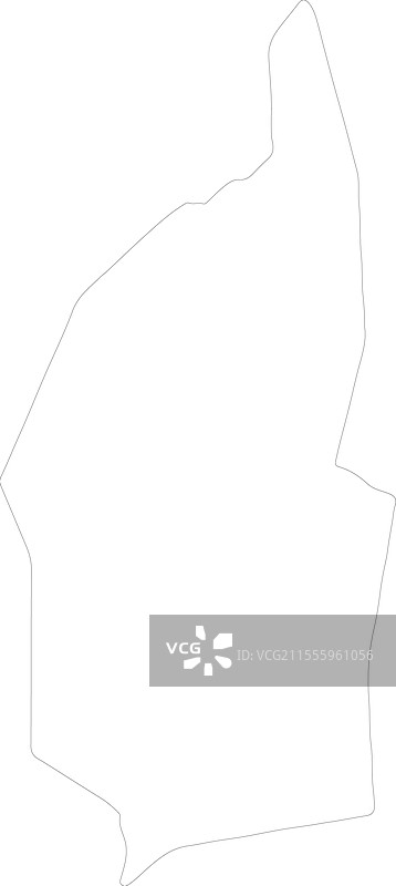 多米尼克圣大卫区轮廓地图图片素材