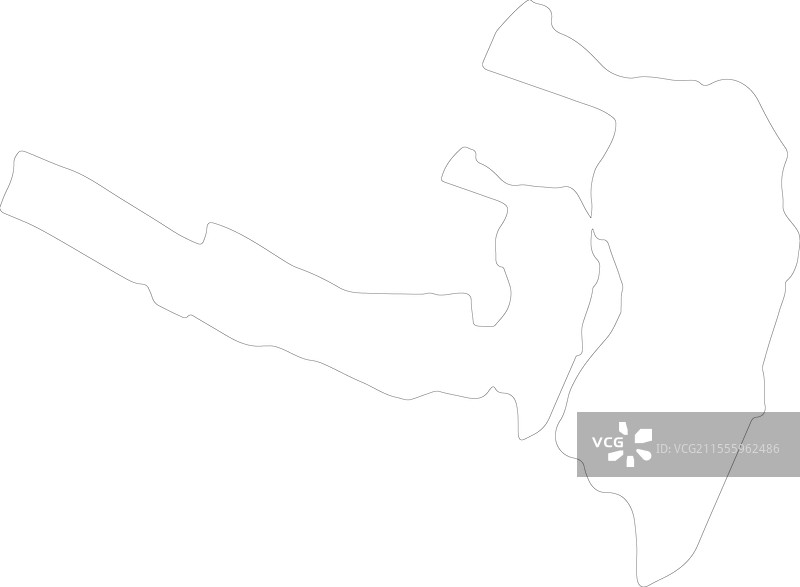 菲律宾萨兰甘省轮廓地图图片素材