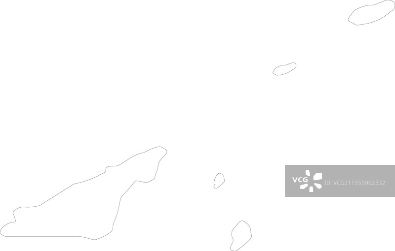 萨克岛根西岛轮廓地图图片素材
