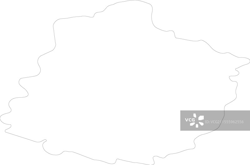 法国萨尔特地区轮廓地图图片素材