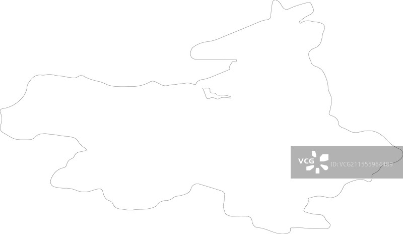 爱尔兰斯莱戈轮廓地图图片素材