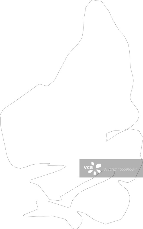 南安德罗斯，巴哈马轮廓地图图片素材