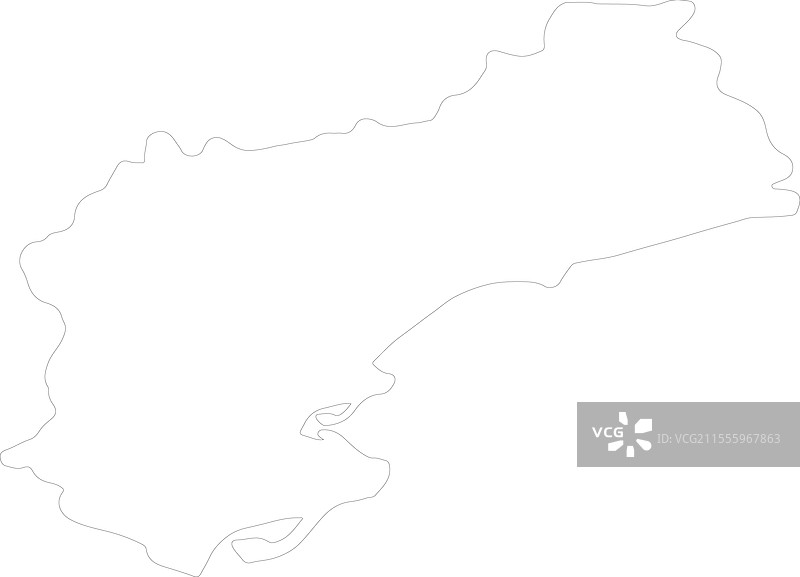 西班牙塔拉戈纳轮廓地图图片素材