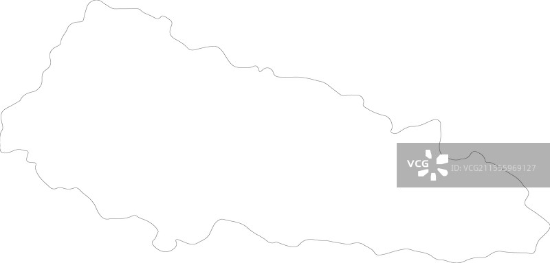 乌克兰外喀尔巴阡地区轮廓地图图片素材