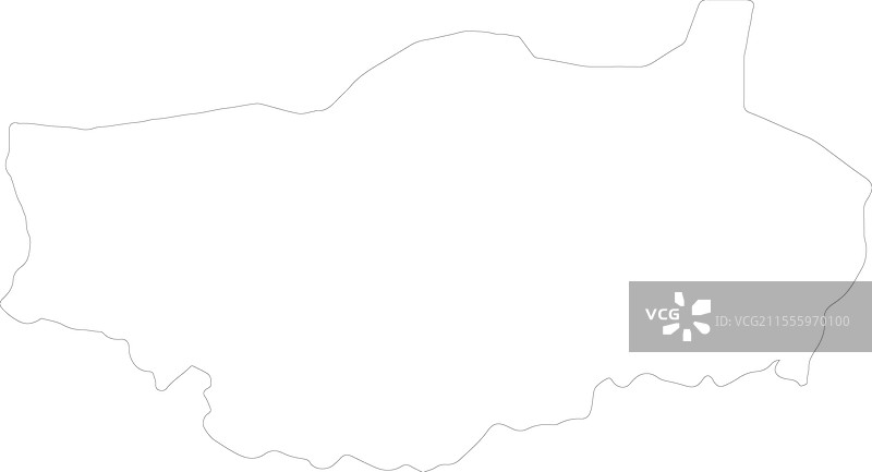 马达加斯加瓦基南卡拉特拉地区轮廓地图图片素材