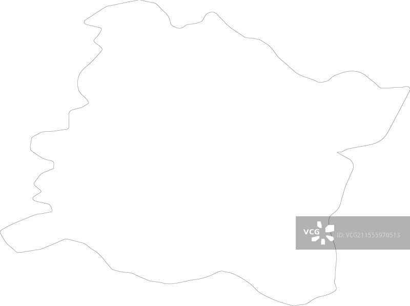 保加利亚瓦尔纳轮廓地图图片素材