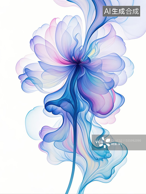 【AI数字艺术】幻彩流韵：梦幻之花的灵动绽放图片素材