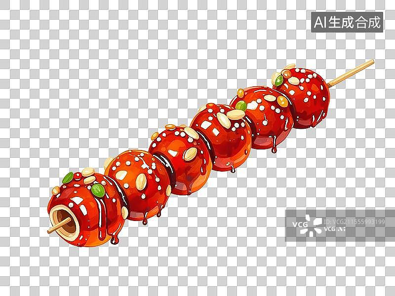 【AI数字艺术】冰糖葫芦，手绘画风格图片素材