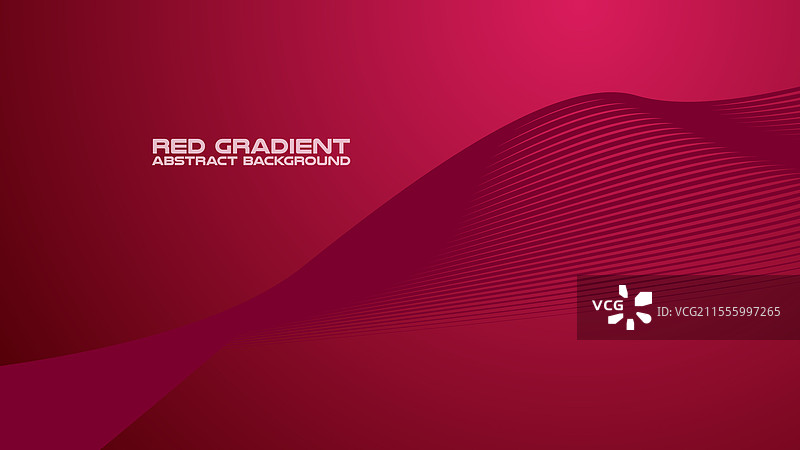 红色渐变与曲线线条的抽象背景图片素材