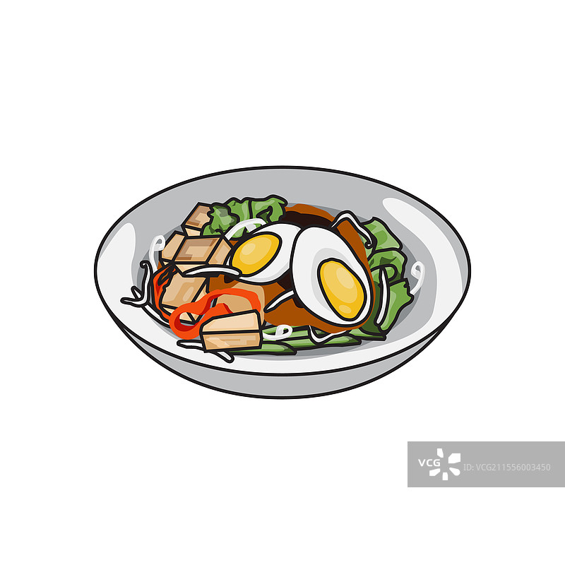 印尼街头美食艺术：加多加多图片素材