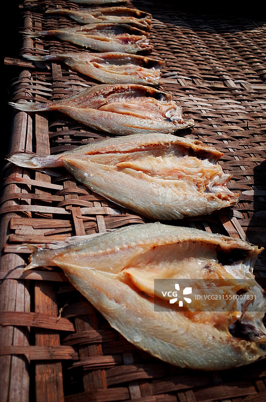 黄鱼鲞的制造图片素材