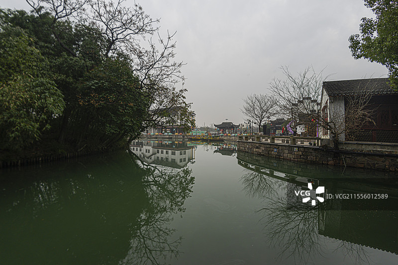 独具水乡风貌的南浔荻港景区（浙江湖州）图片素材