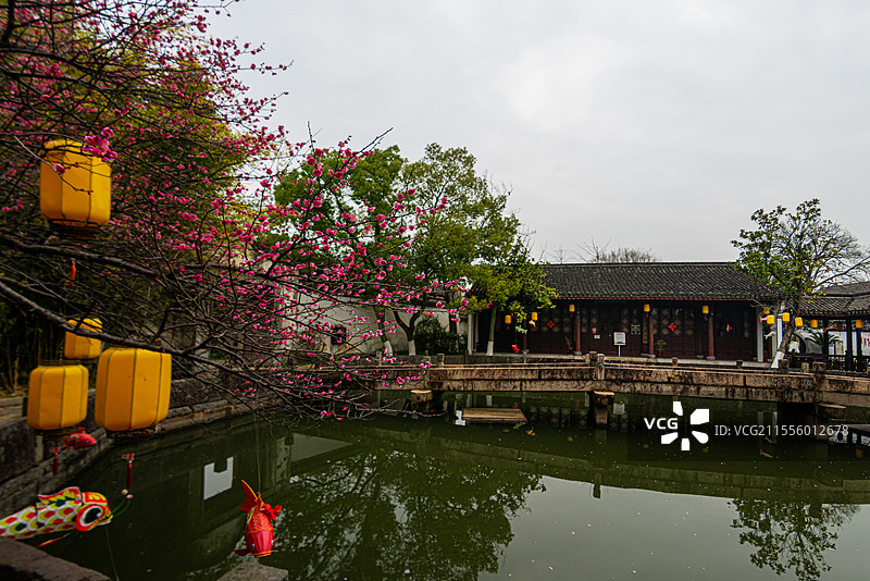 独具水乡风貌的南浔荻港景区（浙江湖州）图片素材