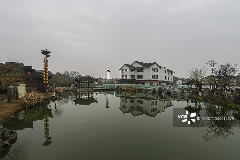 独具水乡风貌的南浔荻港景区（浙江湖州）图片素材