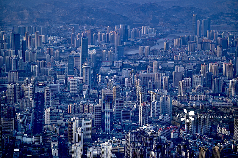 三台阁俯瞰兰州图片素材