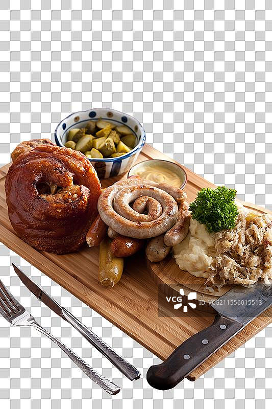 德国肘子香肠拼盘图片素材