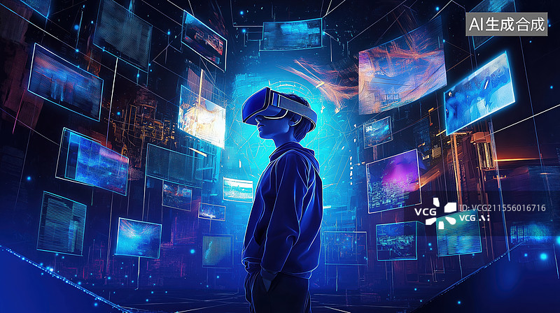 【AI数字艺术】VR虚拟现实图片素材