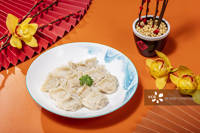 新春主题蒸饺图片素材