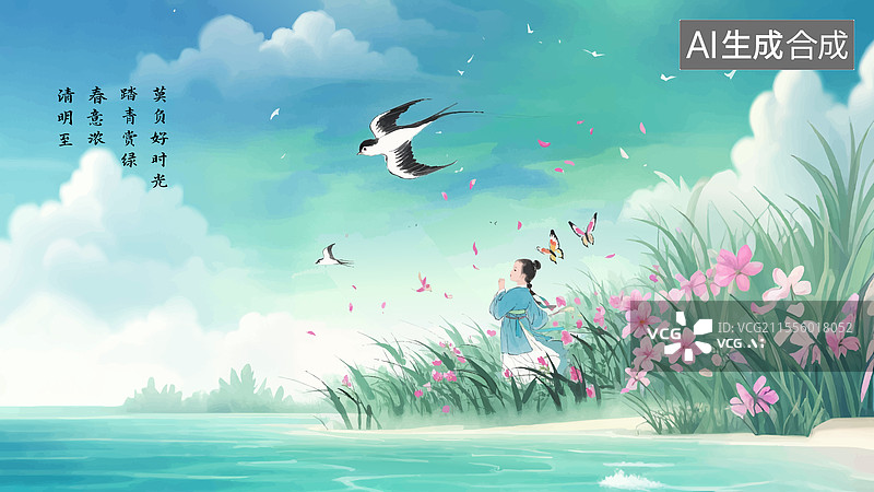 【AI数字艺术】清明节素材图片图片素材