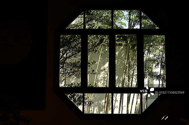 苏州园林花窗图片素材