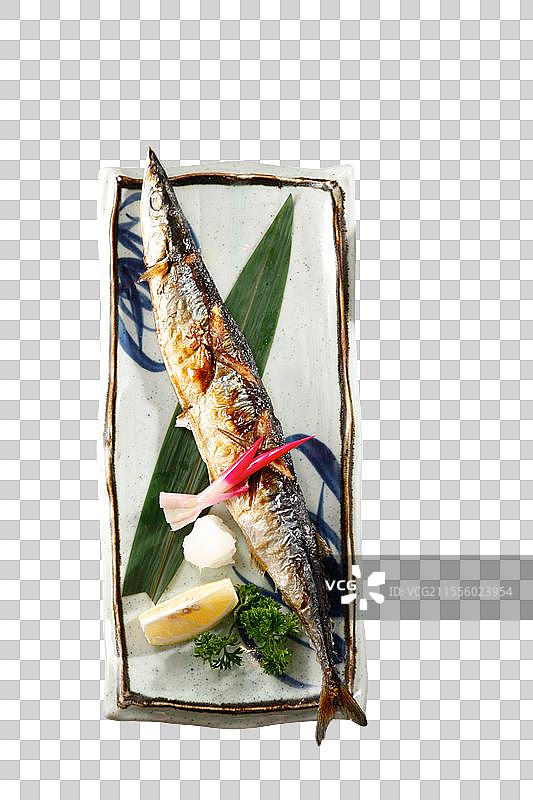 碳烤秋刀鱼图片素材